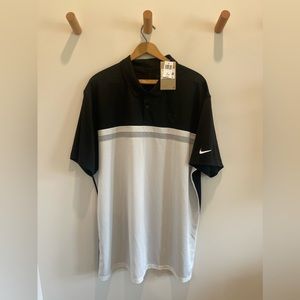 NWT Nike Disney Mickey Mouse Black & White Drifit Polo